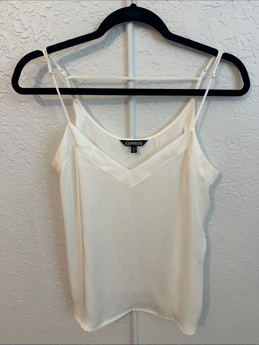 Express Ivory V-Neck Spaghetti Strap Cami Top Size M